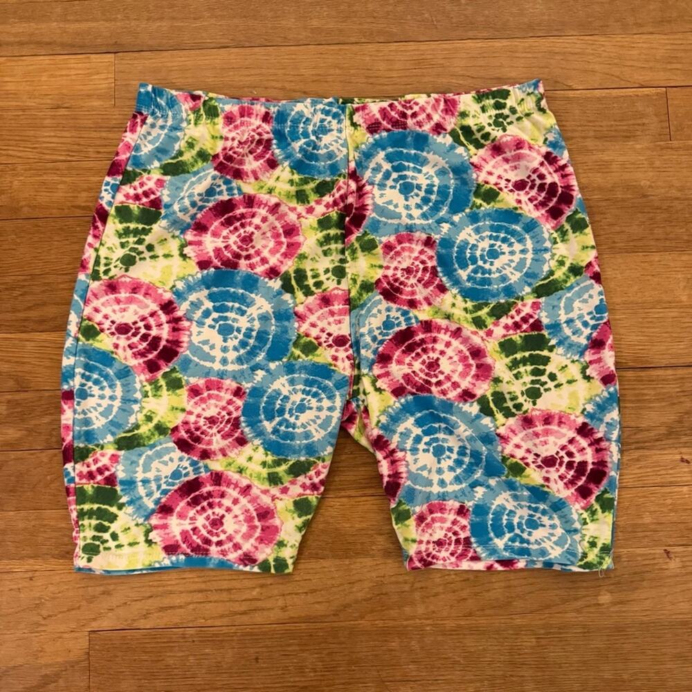Bouge Collection pink blue green tie-dye casual lounge shorts size 3X
b53